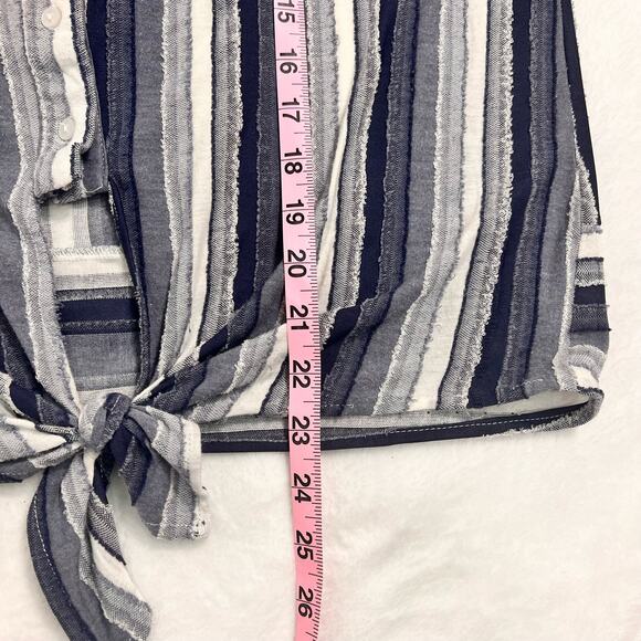 Rain Blue and White Striped Sleeveless Blouse Size Medium - Picture 7 of 7